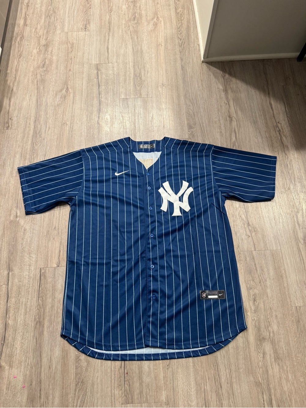 Nike Yankees Aaron Judge Navy Pinstripe Baseball Jersey